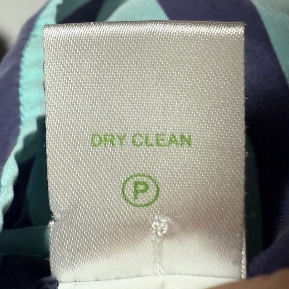 LILLY PULITZER 100% Silk Elsa Blue Striped Quarter Sleeve Blouse, Size Medium - Picture 8 of 8